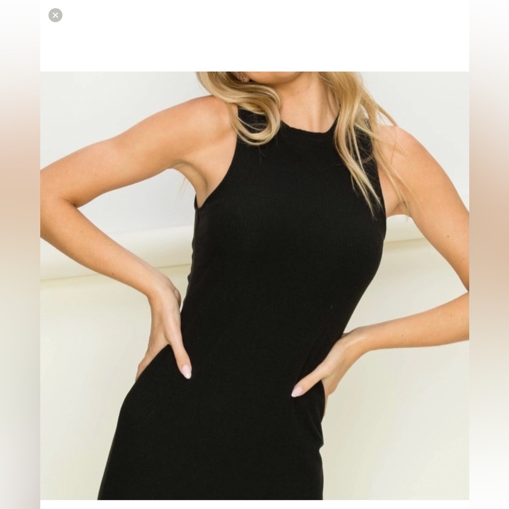 Black Ribbed Tank Dress💓 Size small…NWT